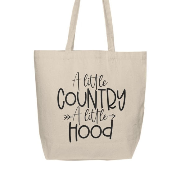 A Little Country A Little Hood Custom Tote Bag - Picture 2 of 3
